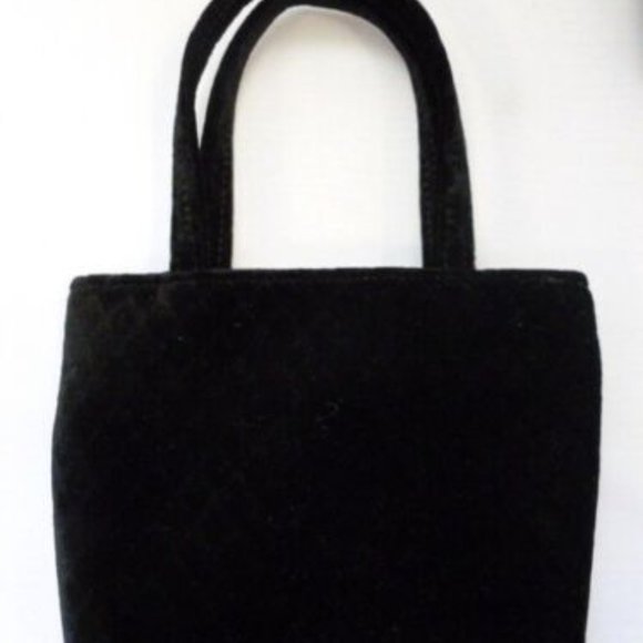 Isabella Fiore Black Set of 2 Velvet Sequins Small Coin Purse MINI BAG COSMETIC - Picture 4 of 11